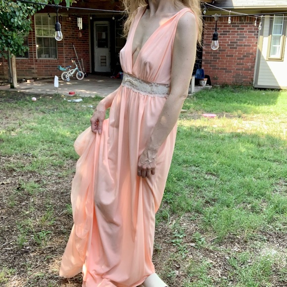 Vintage 60s peignoir slip and robe set - Picture 3 of 11